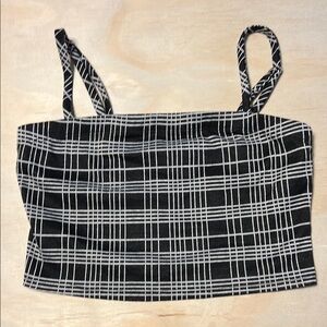 Forever 21 Black and White cotton crop top